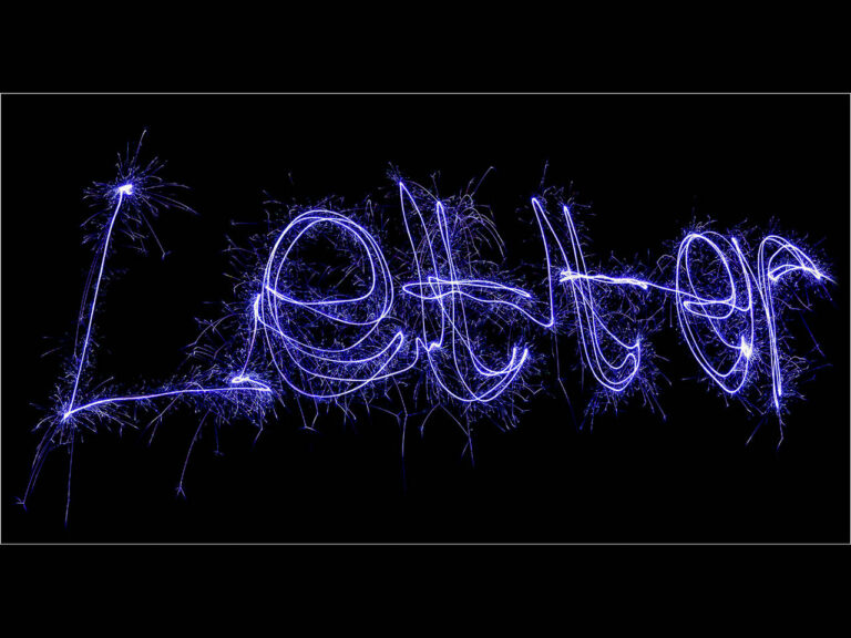 Commended - Lightpainted Letter by Vivienne Noonan